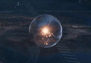 Lightning Crystal left by Active Skill in Ocean's Descent state